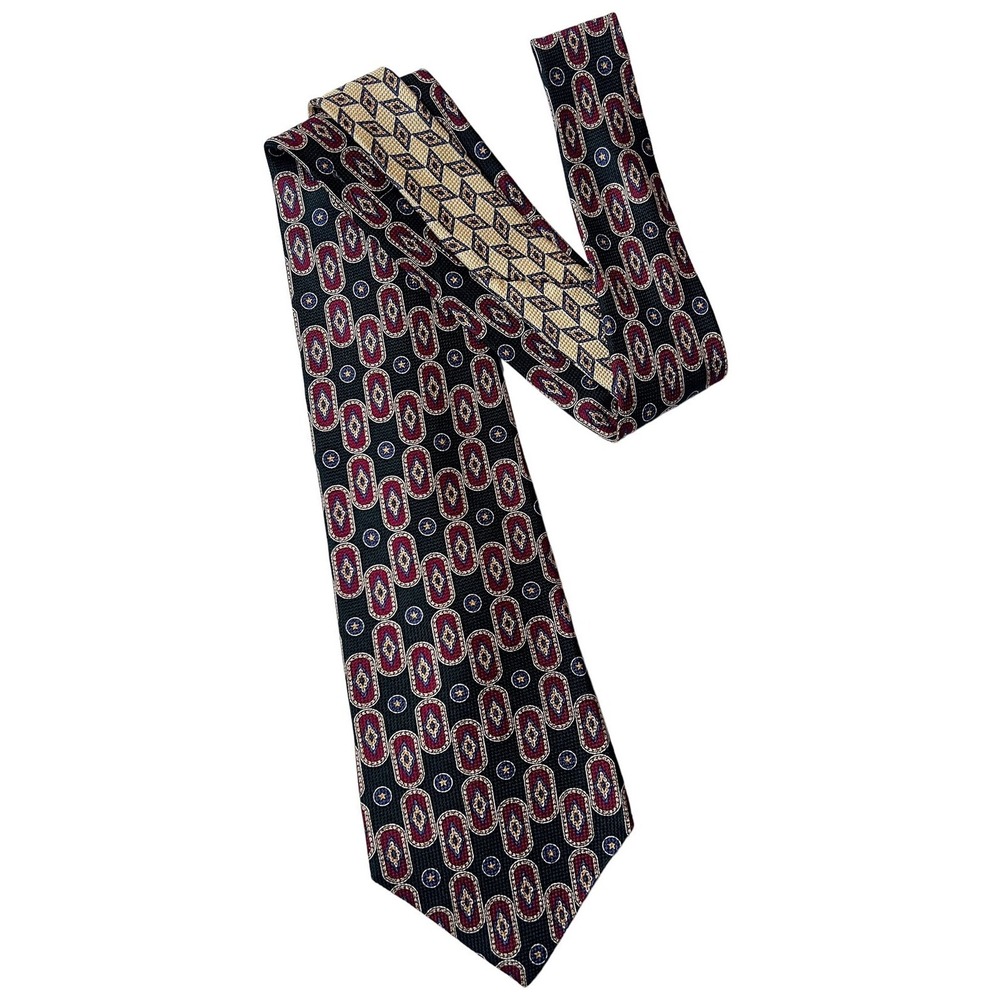 Tommy Hilfiger Green Tie 100% Italian Silk Made In USA Designer Accessories